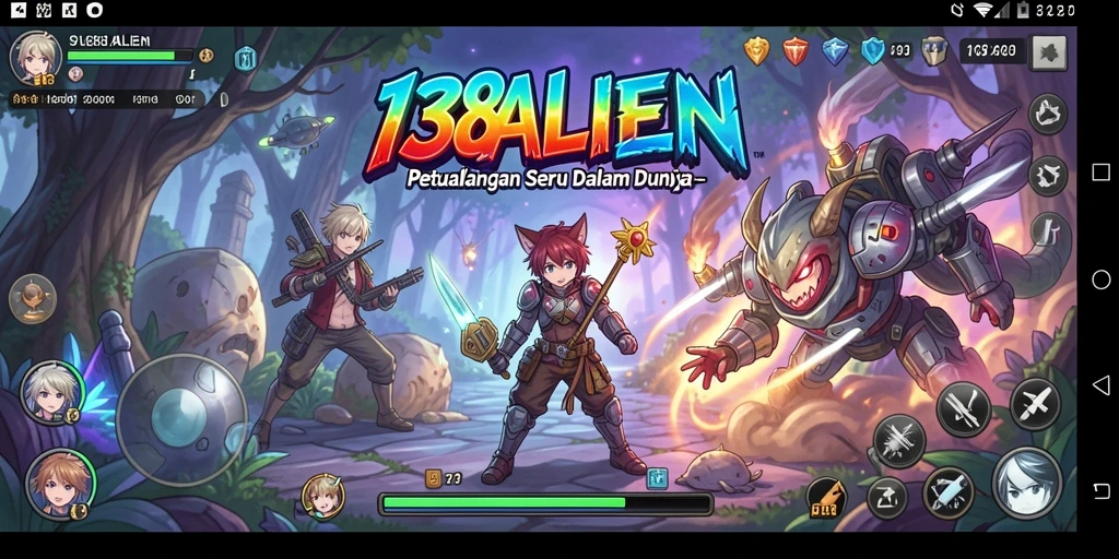 Screenshot gameplay 138ALIEN menampilkan pertarungan epik karakter anime.