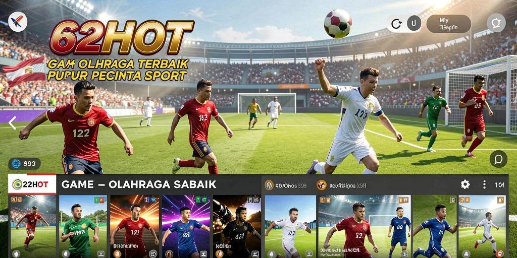 Tangkapan layar gameplay 62HOT menampilkan pertandingan olahraga yang seru.