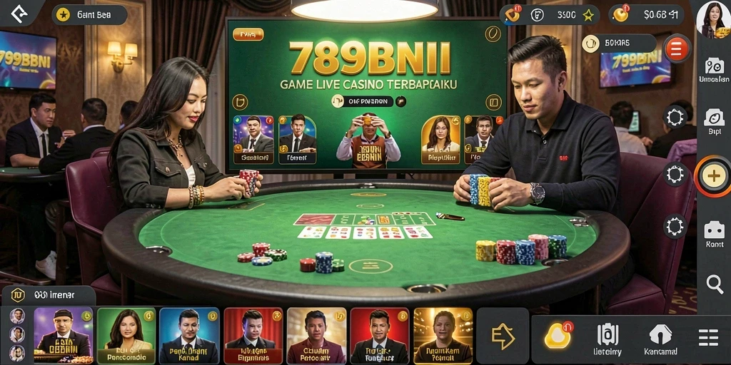 Gameplay Live Casino yang mendebarkan di aplikasi 789BNI.