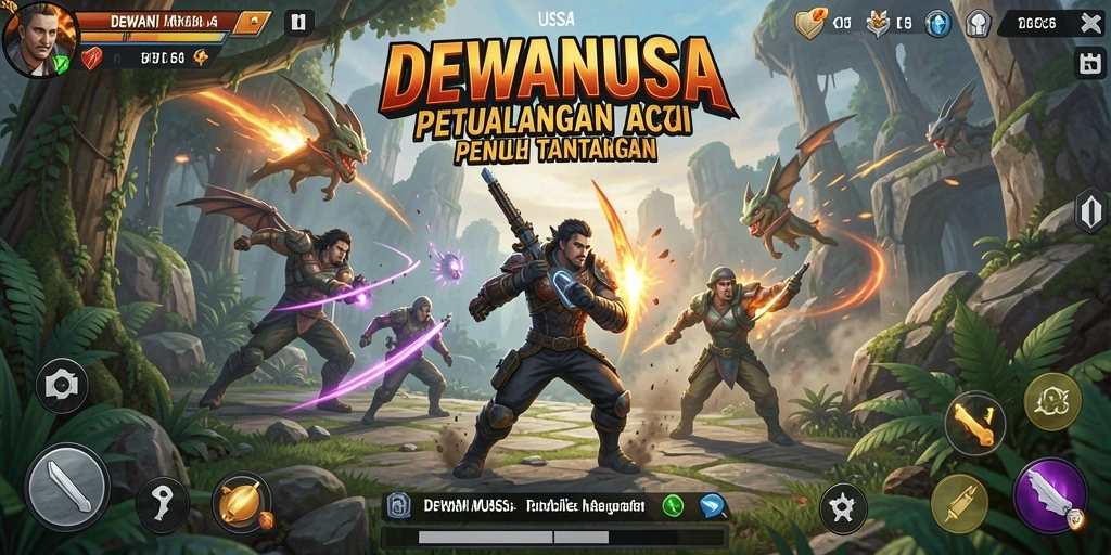 Tampilan gameplay DEWANUSA yang penuh aksi dan grafis memukau.