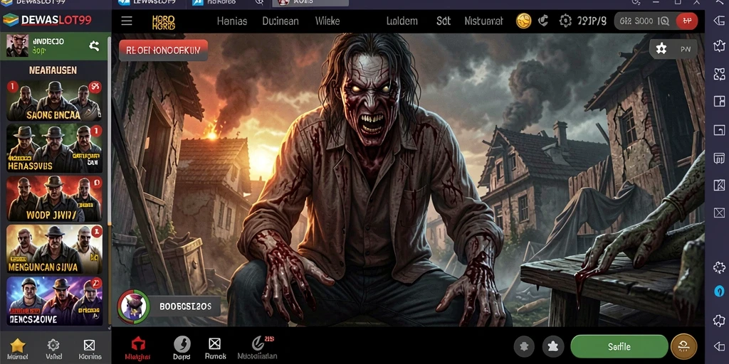 Tangkapan layar DEWASLOT99 menampilkan suasana gameplay yang mencekam dan penuh aksi.
