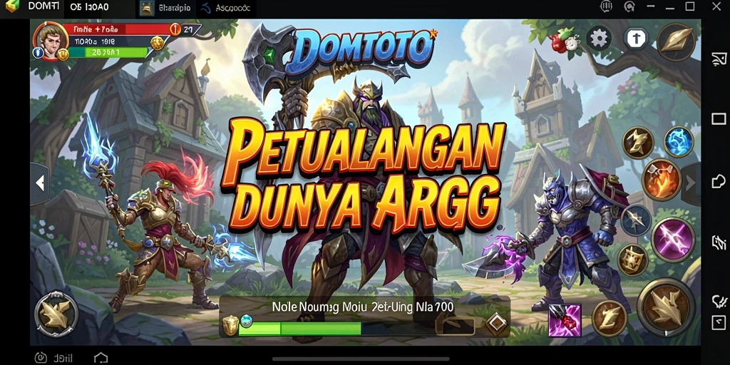 Tampilan epic battle gameplay DOMTOTO yang mengesankan.