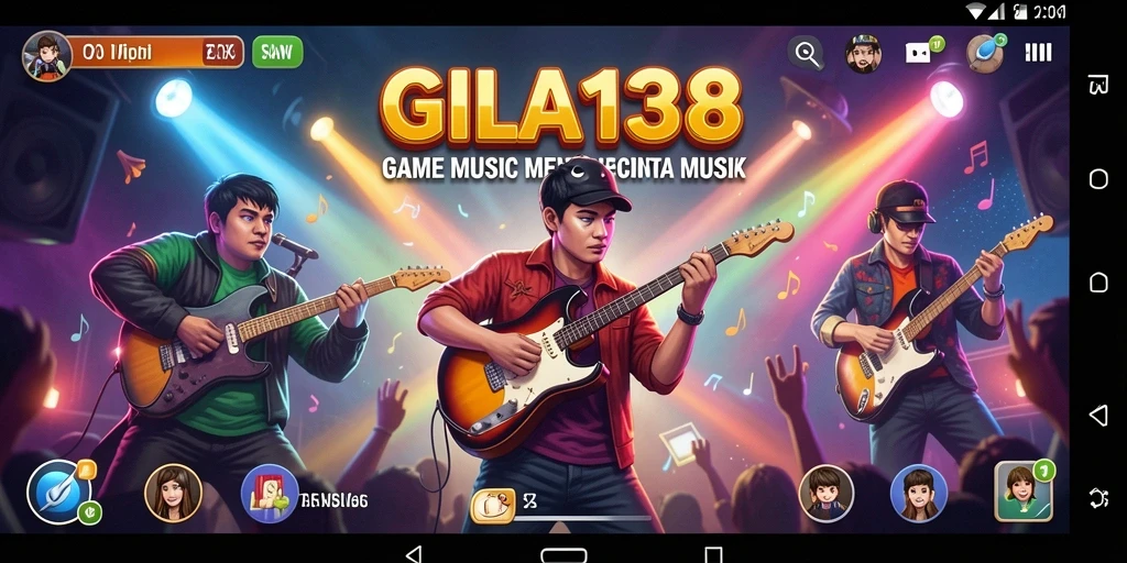 Screenshot GILA138 yang menunjukkan keseruan bermain Musik.