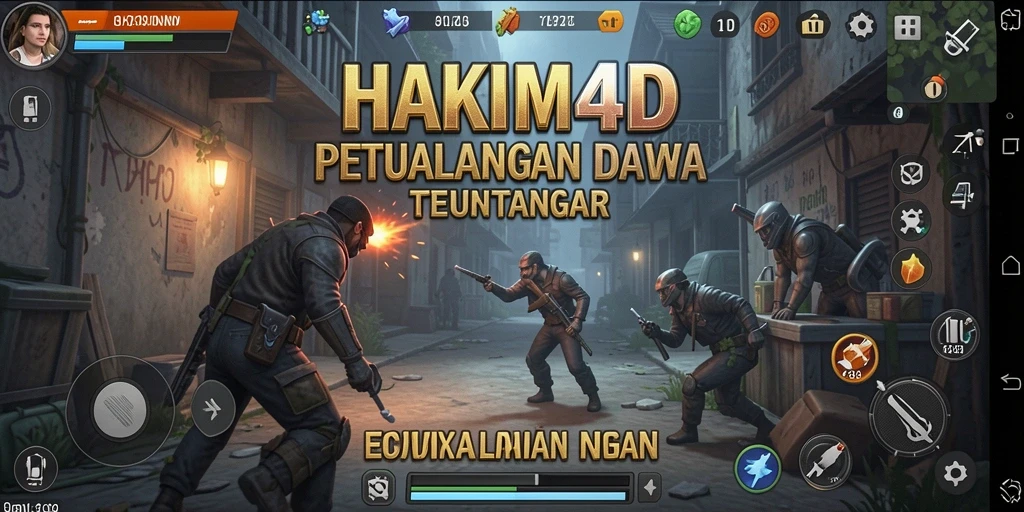 Tampilan gameplay HAKIM4D yang mengesankan dan penuh aksi.