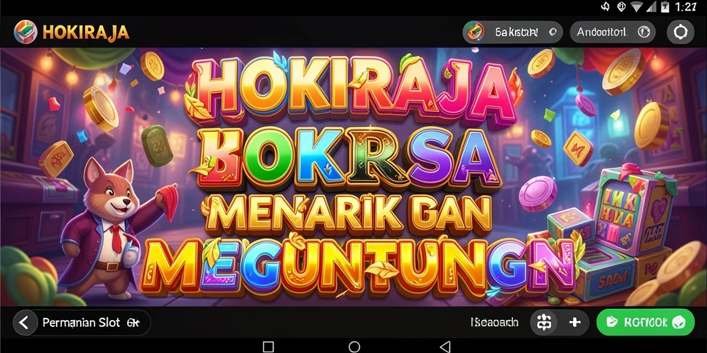 Screenshot gameplay HOKIRAJA yang menampilkan mesin slot yang menarik.