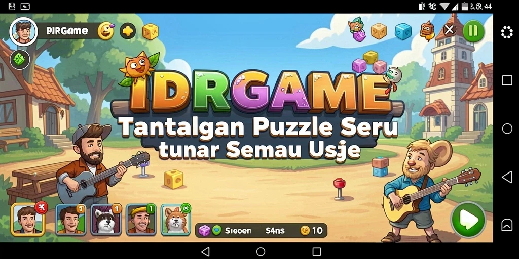 Tampilan gameplay puzzle yang menarik dan menantang dari IDRGAME.
