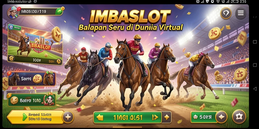 Screenshot gameplay <strong>IMBASLOT</strong> menampilkan aksi balapan yang mendebarkan.