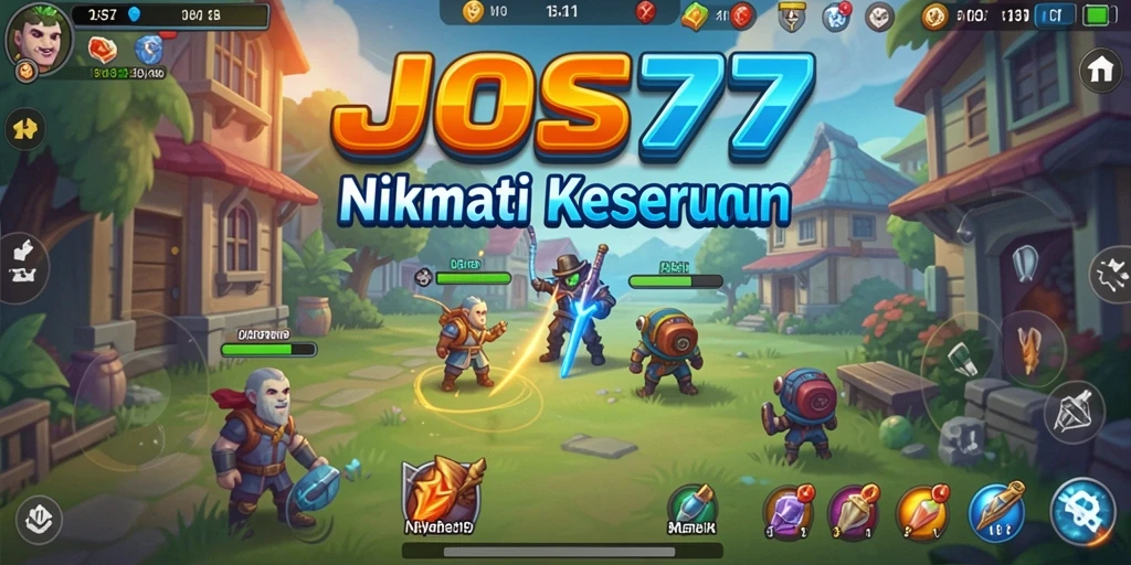 Tampilan gameplay utama JOS77 yang menampilkan keseruan Idle.
