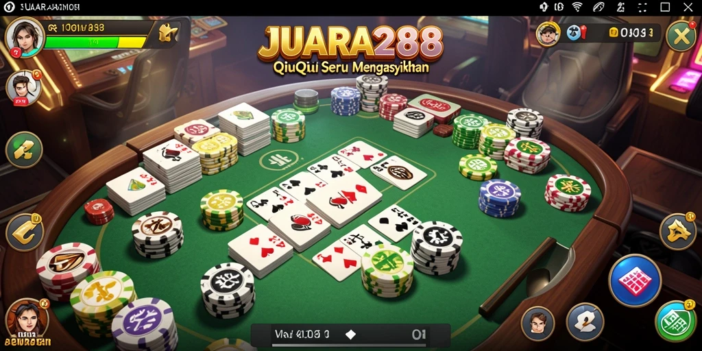 Screenshot JUARA288 menampilkan gameplay seru QiuQiu.