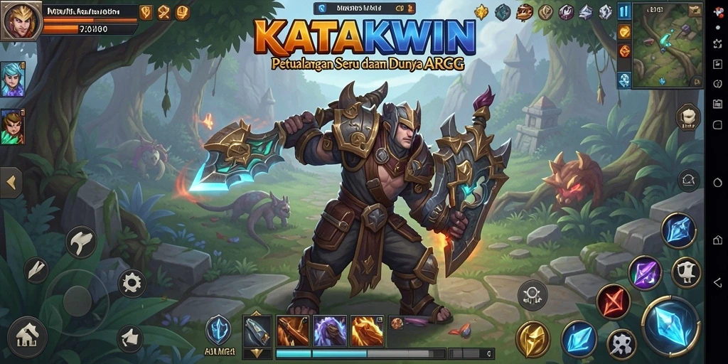 Tampilan gameplay KATAKWIN yang seru dan menantang.