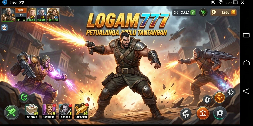 Tangkapan layar aksi seru dalam LOGAM777 saat bertarung melawan musuh.