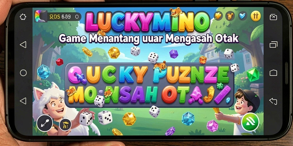 Tampilan gameplay LUCKYMINO dengan tantangan puzzle menarik.