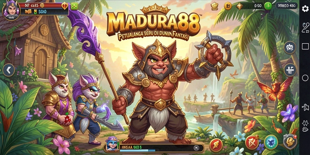 Screenshot gameplay MADURA88 menunjukkan petualangan seru dengan grafik menakjubkan.