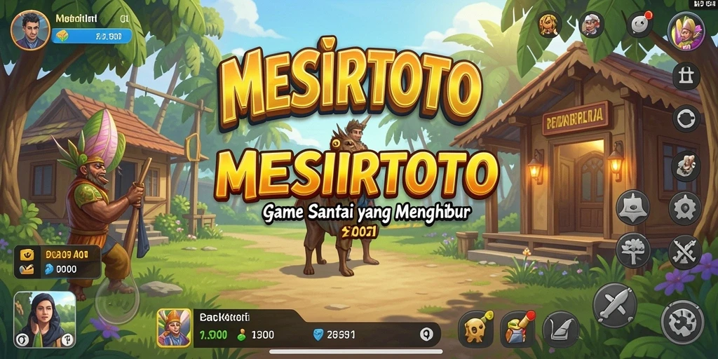 Tangkapan layar utama menunjukkan gameplay yang seru dan penuh warna.