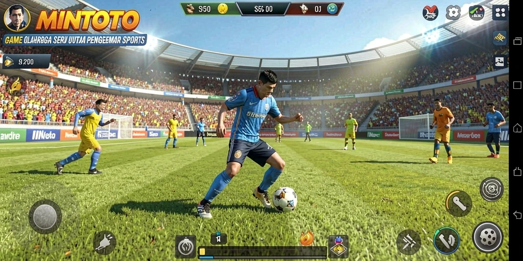 Gameplay seru dalam MINTOTO menampilkan aksi olahraga yang mendebarkan.