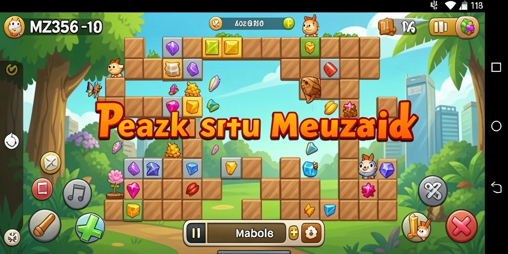 Tampilan gameplay seru dalam MZ356, menjelajahi dunia teka-teki.
