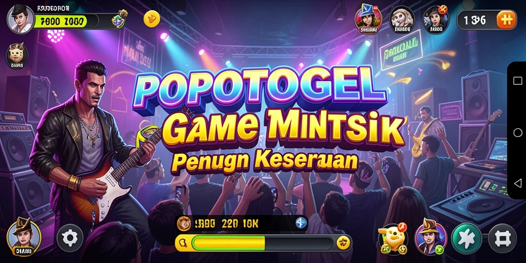 Tampilan gameplay menarik dari POPOTOGEL dengan musik yang menggugah semangat.