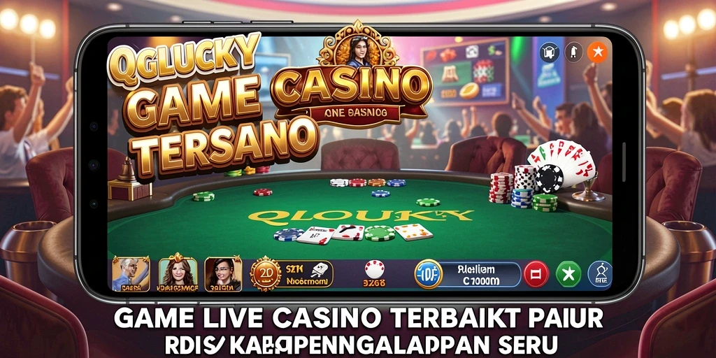 Screenshot gameplay QGLUCKY yang menunjukkan momen menegangkan di Live Casino.