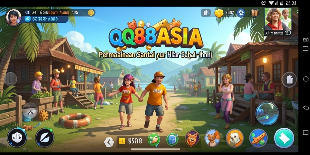 Tampilan gameplay QQ88ASIA yang mengasyikkan dan penuh warna.