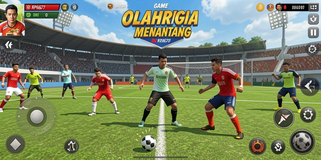 Tampilan gameplay <strong>RP6677</strong> yang memukau dengan aksi olahraga yang seru.