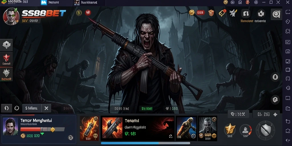Tampilan gameplay menakutkan dalam SS88BET dengan suasana yang mencekam.
