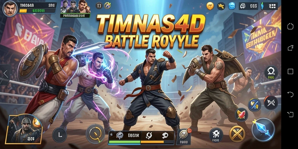 Tampilan menarik dan aksi seru dalam gameplay Battle Royale.