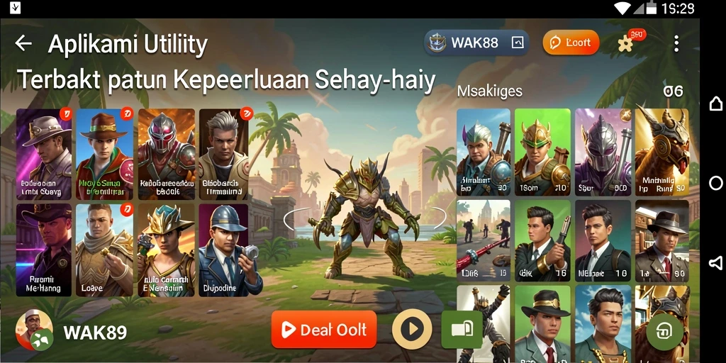 Tampilan antarmuka WAK89 yang sederhana dan menarik.