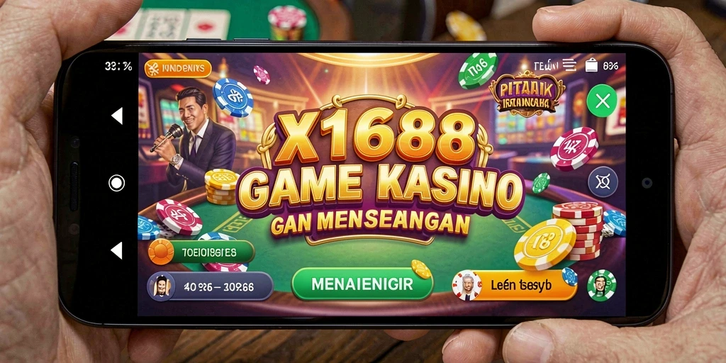 Screenshot utama X168 menampilkan gameplay Kasino yang mendebarkan dan interaktif.