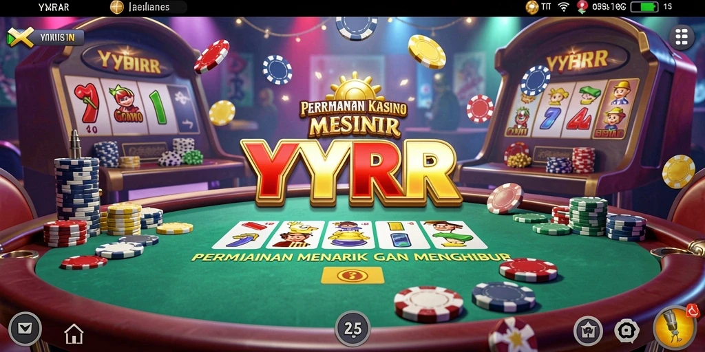 Tampilan gameplay YYRR dengan suasana Kasino yang menggembirakan.